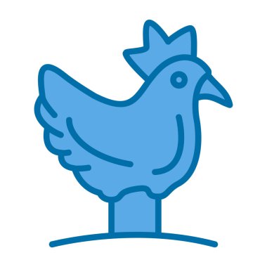 Tavuk. Web simgesi basit illüstrasyon