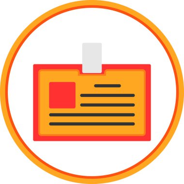 Kimlik kartı. Web simgesi basit illüstrasyon 