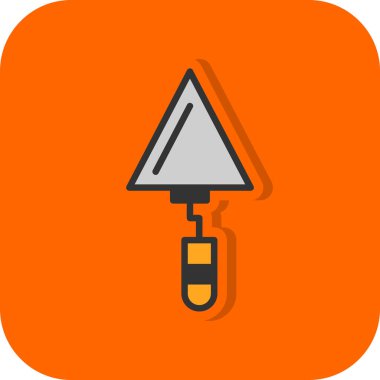 Trowel düz simgesi, vektör illüstrasyonu