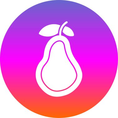 İzole armut ikon vektör tasarımı