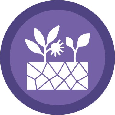 Çiçek. Web simgesi basit illüstrasyon