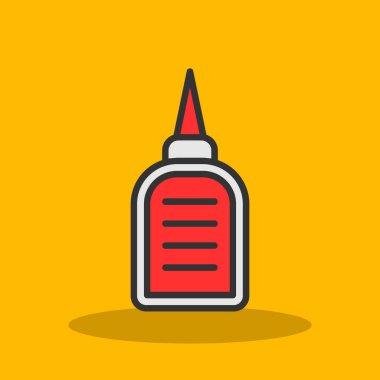 Yapıştırıcı web simgesi, basit vektör illüstrasyonu