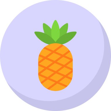 Ananas. Web simgesi basit illüstrasyon 
