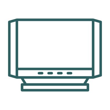 televizyon web simgesi vektör illüstrasyonu