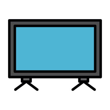 TV simgesi vektör illüstrasyonu