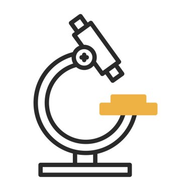 Mikroskop. Web simgesi basit illüstrasyon