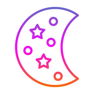 Ay simgesi, vektör illüstrasyonu basit tasarım