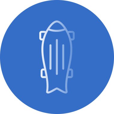 Modern kaykay simgesinin vektör illüstrasyonu                       