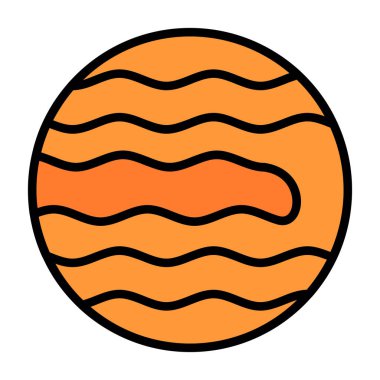 gezegen simgesi, vektör illüstrasyonu basit tasarım