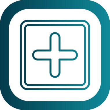 Artı işaret simgesi, vektör illüstrasyonu