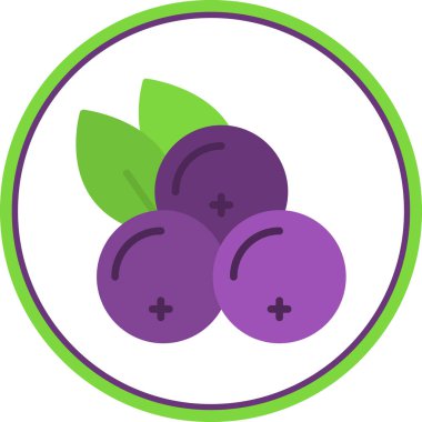 Frenk üzümü. Web simgesi basit illüstrasyon