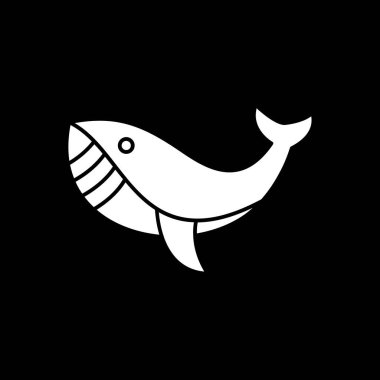 Balina hayvan ikonu. özet çizimi