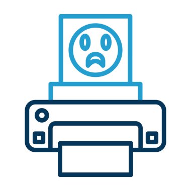  fotoğraf yazıcısı web simgesi basit illüstrasyon