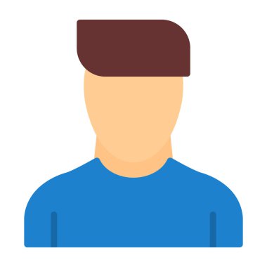 adam düz simge vektör çizim 