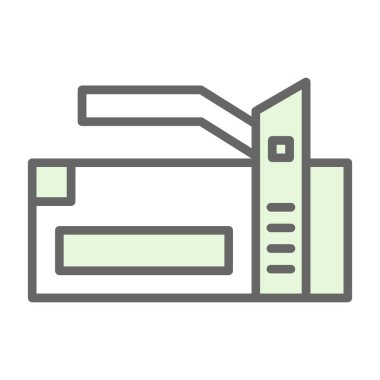 bilgisayar ve ofis simgesi, ofis ve bilgisayar konsepti, bilgisayar vektör çizgisi ve tasarım