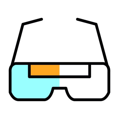 Gözlükler. Web simgesi basit illüstrasyon  