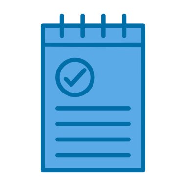 notepad simgesi, vektör illüstrasyonu basit tasarım