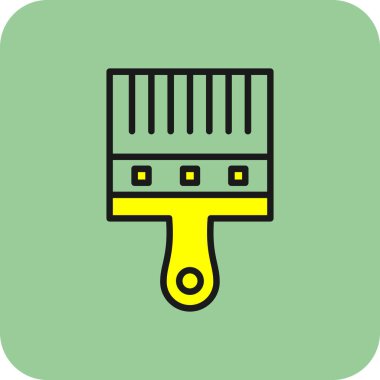 Boya fırçası simgesinin vektör illüstrasyonu