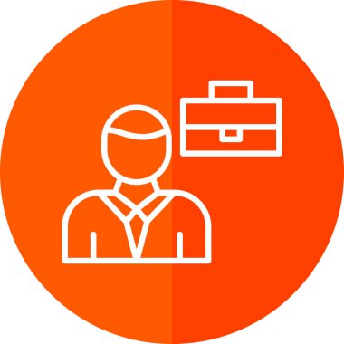 Evrak çantası simgesinin vektör illüstrasyonu