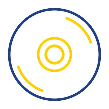 CD mi? Web simgesi basit illüstrasyon