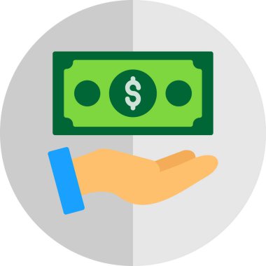  nakit ödeme ikonu vektör illüstrasyonu  