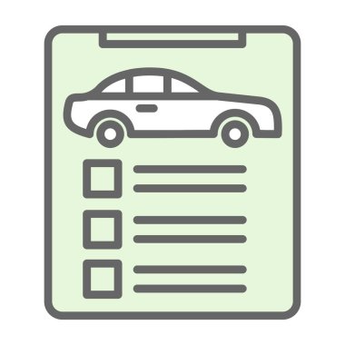 araba kiralama renk simgesi, vektör illüstrasyonu