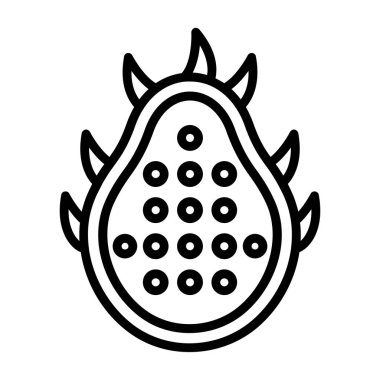 ejderha meyve simgesi, vektör illüstrasyonu basit tasarım 