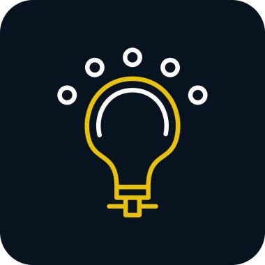 ampul simgesi, vektör illüstrasyonu 