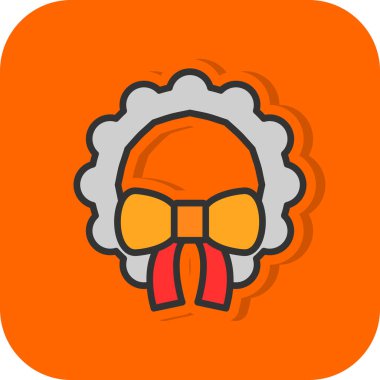 Noel çelengi simgesi, vektör illüstrasyonu 