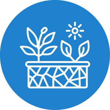 Bitki. Web simgesi basit illüstrasyon