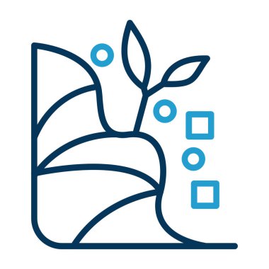 Bitki simgesi, satır vektörü, düzenlenebilir satır işareti, simge resmi.