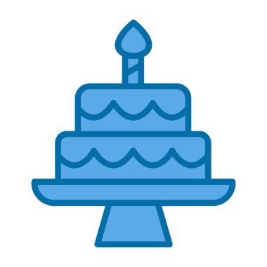 Kek simgesi, vektör illüstrasyonu basit tasarım