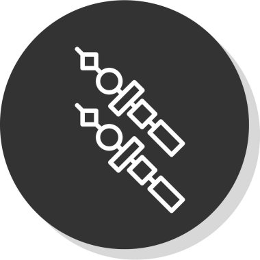 Kebap simge vektör çizim