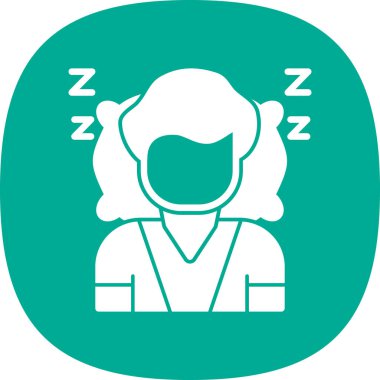 Uyku maskesi vektör simgesi. biçim düz sembol, yumuşak mavi renk, yuvarlak açılar, beyaz arkaplan