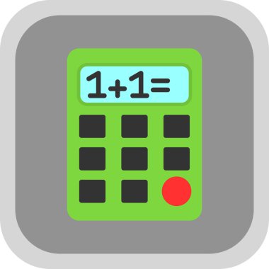 Basit Hesaplayıcı Simgesi, vektör illüstrasyonu