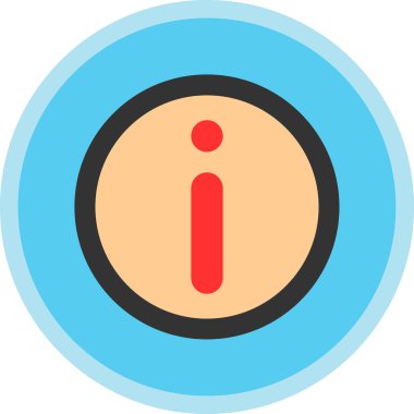 Bilgi işareti. Web basit illüstrasyonu