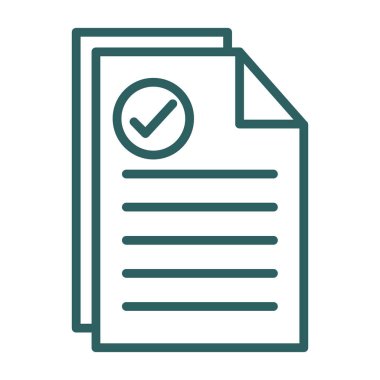 belge simgesi, vektör illüstrasyonu basit tasarım