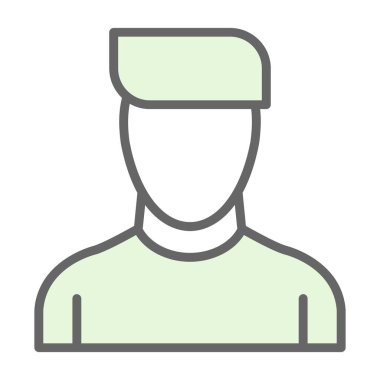 adam düz simge vektör çizim 