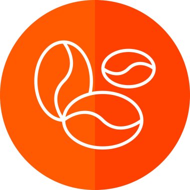 Kahve çekirdeği simgesinin vektör çizimi                        