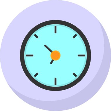 Saat. Web simgesi basit illüstrasyon                  