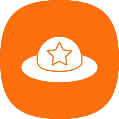 Yıldızlı şapka. Web simgesi basit illüstrasyon 