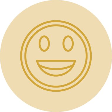 Mutlu bir gülümseme Web simgesi basit illüstrasyon 