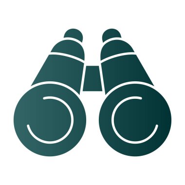 Dürbün simgesi, vektör illüstrasyonu basit tasarım