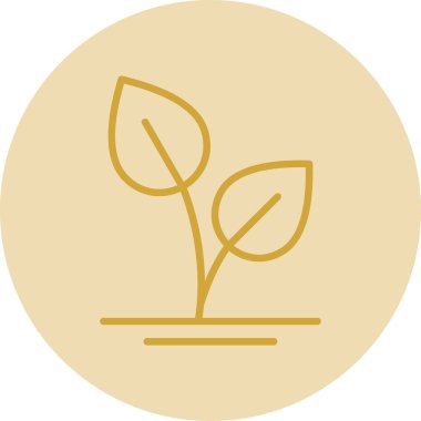 Bitki. Web simgesi basit illüstrasyon