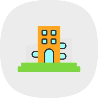 modern yapı web simgesi, vektör illüstrasyonu