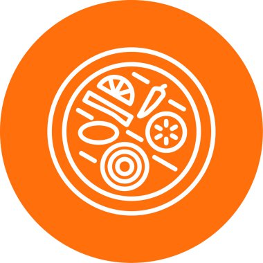 yiyecek vektörü simgesi modern illüstrasyon