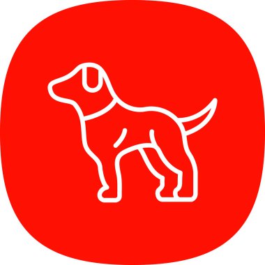 Köpek. Web simgesi basit illüstrasyon 
