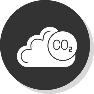 Moda biçimi izole edilmiş arkaplanda bulut dioksit simgesi