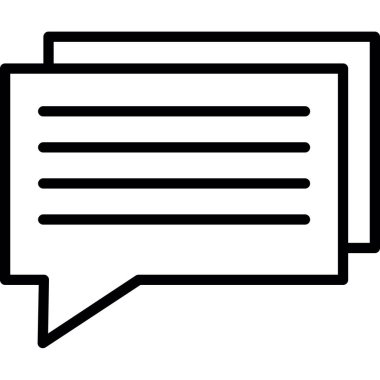 sohbet baloncuğu ileti vektör çizgisi simgesi 