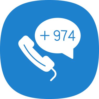 Katar telefon numarası web simgesi vektör illüstrasyonu